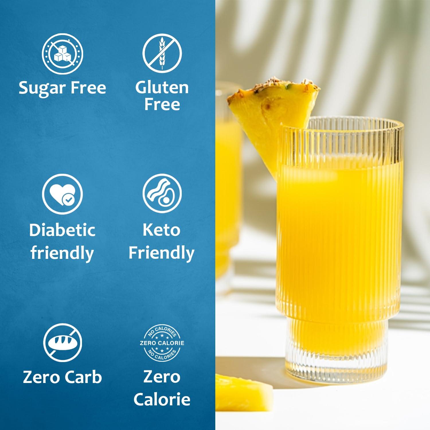 SYRUVIA Syruvia Sugar Free Pineapple Syrup With Syrup Pump Dispenser Pineapple Syrup Flavor, 25.4 fl oz - Perfect for Cocktails, ice Tea, Desserts, Italian Sodas, Ice and More, Kosher and Gluten-Free