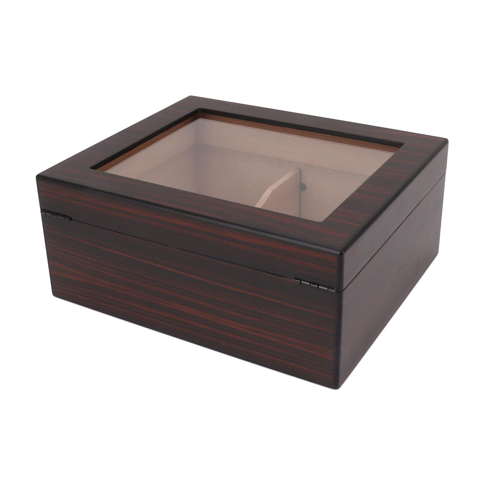 Xcello Xcello Wood Cigar Humidor with Clear Top Desktop Cigar Box for 50 Cigars, Hygrometer Included