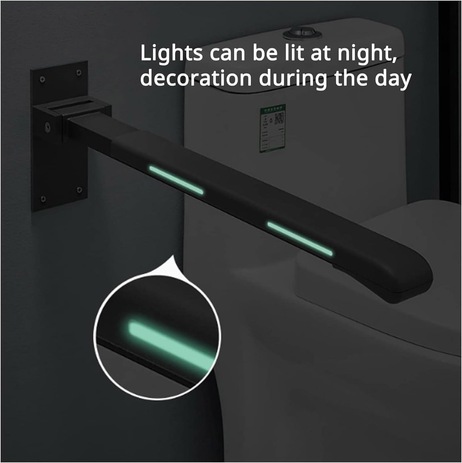 DIVIKO Foldable Toilet Grab Bar, Toilet Support Rail, Wall Mounted Bathroom Safety Grab Handle, for bariatric Elderly People, bariatric Disabled Support Bathroom Assist Assist Assist Rail (Color : B)