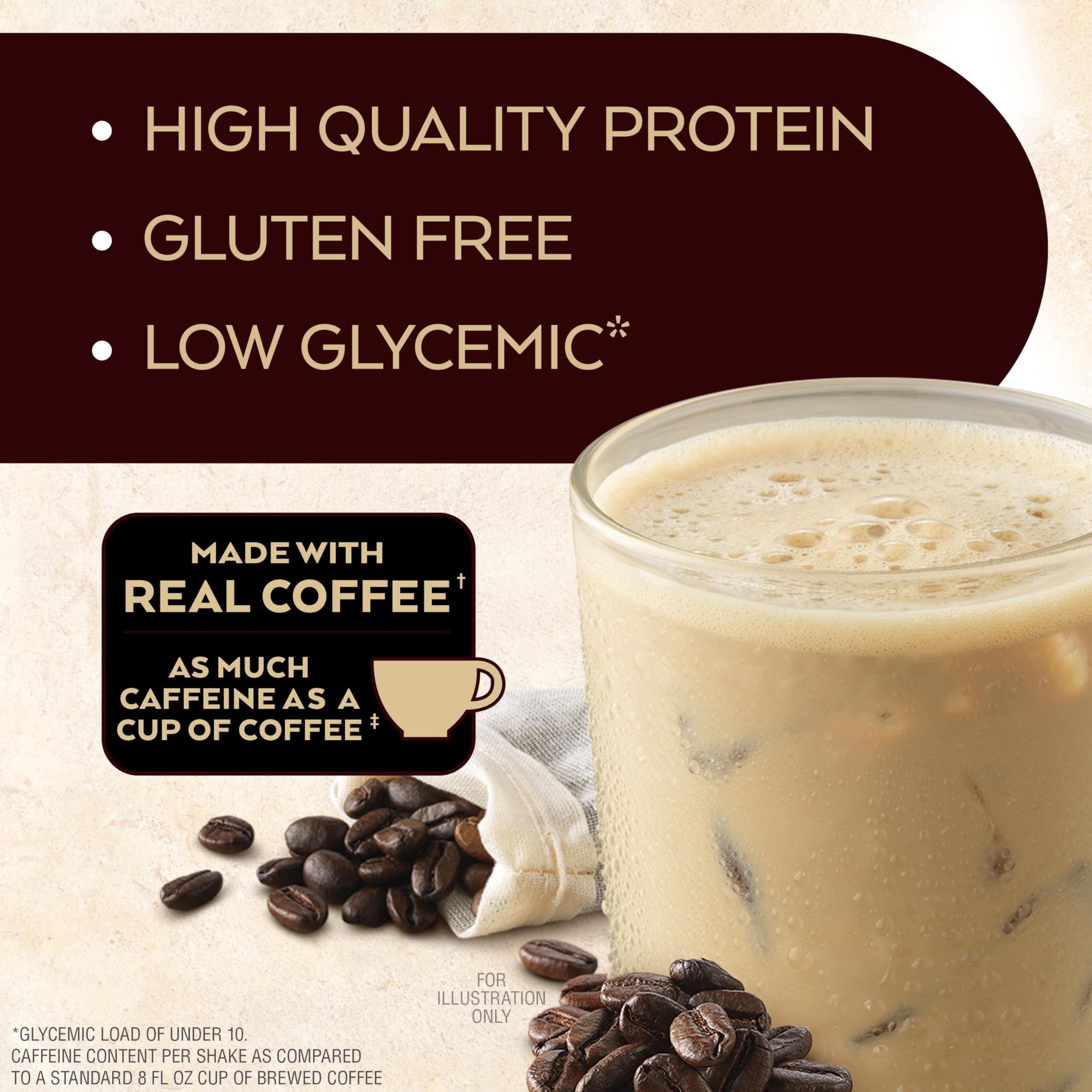 Atkins Atkins Caf au Lait Iced Coffee Protein Shake, 15g Protein, Low Glycemic, 3g Net Carb, 1g Sugar, Keto Friendly, 12 Count