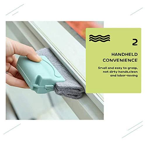 HITHSM 3Pcs Magic Window Cleaning Brush, Creative Groove Cleaning Brush, Quickly Clean All Corners and Gaps