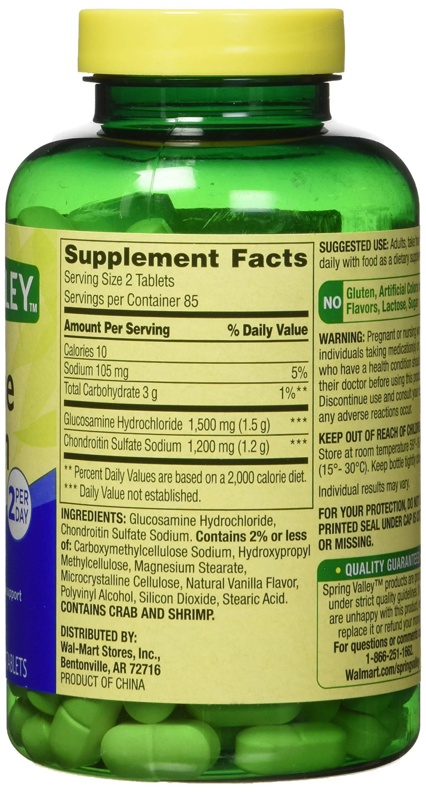 Spring Valley Spring Valley - Glucosamine Chondroitin, Triple Strength, 340 Tablets, Twin Pack