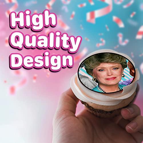 NATURAL BEHAVIOUR 30 x Edible Cupcake Toppers Themed of The Golden Girls Collection of Edible Cake Decorations | Uncut Edible on Wafer Sheet