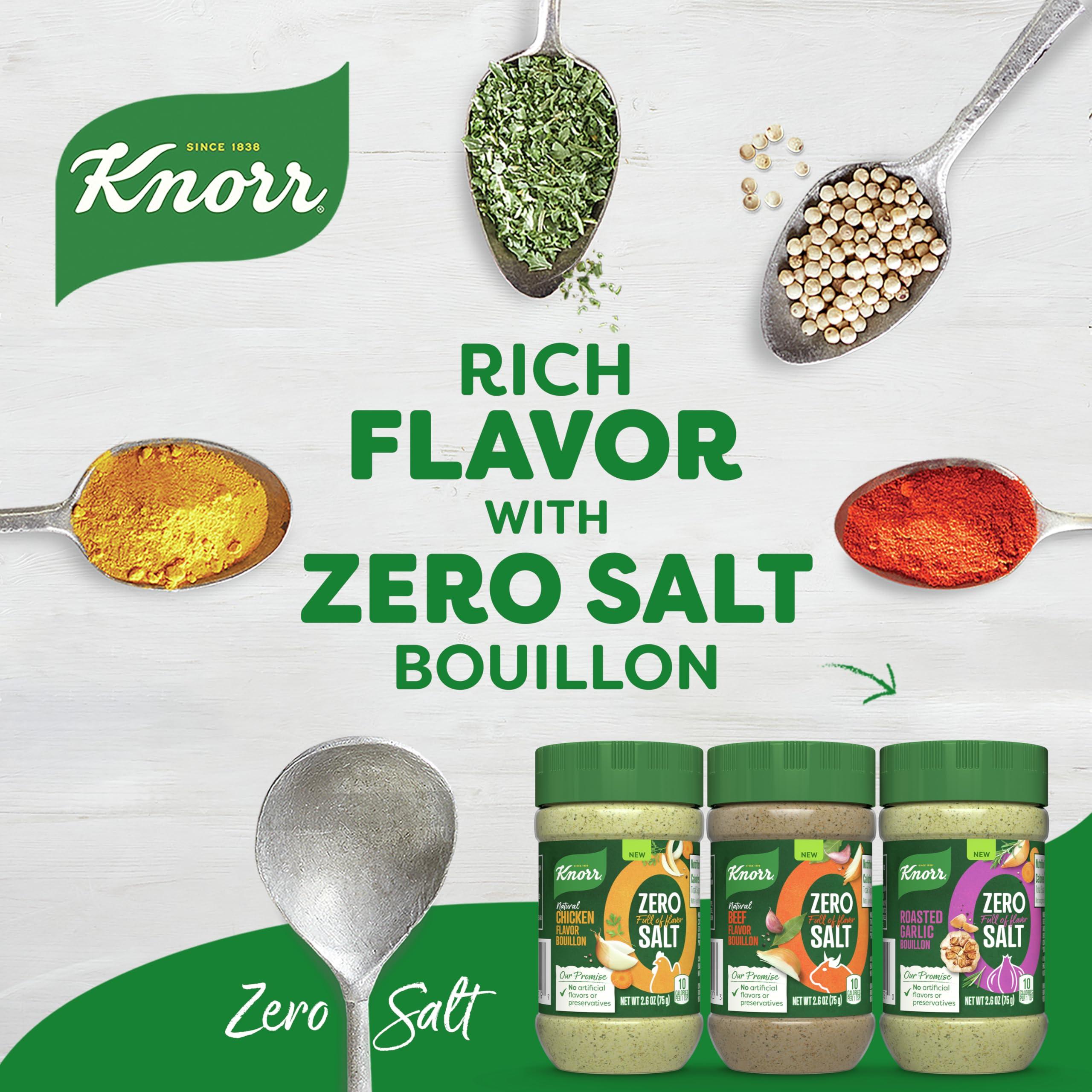 Knorr Knorr Zero Salt Powder Bouillon Natural Beef Flavor Bouillon For Sauces, Gravies And Soups, with No Artificial Flavors or Preservatives 2.6 oz