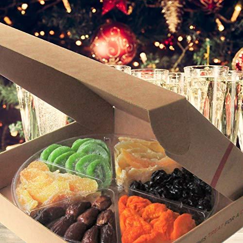 It's Delish Gourmet Dried Fruit Variety Gift Tray Large 6-Pt by It's Delish - Gift Basket | New Year Events, Fathers Mothers Day Holiday Party Birthday Valentines Anniversary Sympathy Get Well Hostess Gift Box