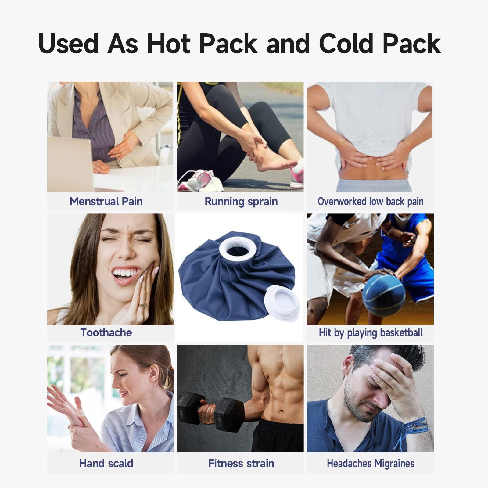 BICAREE BICAREE Ice Packs for Injuries Reusable, Ice Cold Pack, Ice Bags Hot Water Bag for Hot & Cold Therapy & Pain Relief, 3 Sizes (6\"/9\"/11\"), Ice Bag