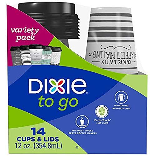 Dixie 14-Pk. Coffee Cups with Lids, 12-oz.