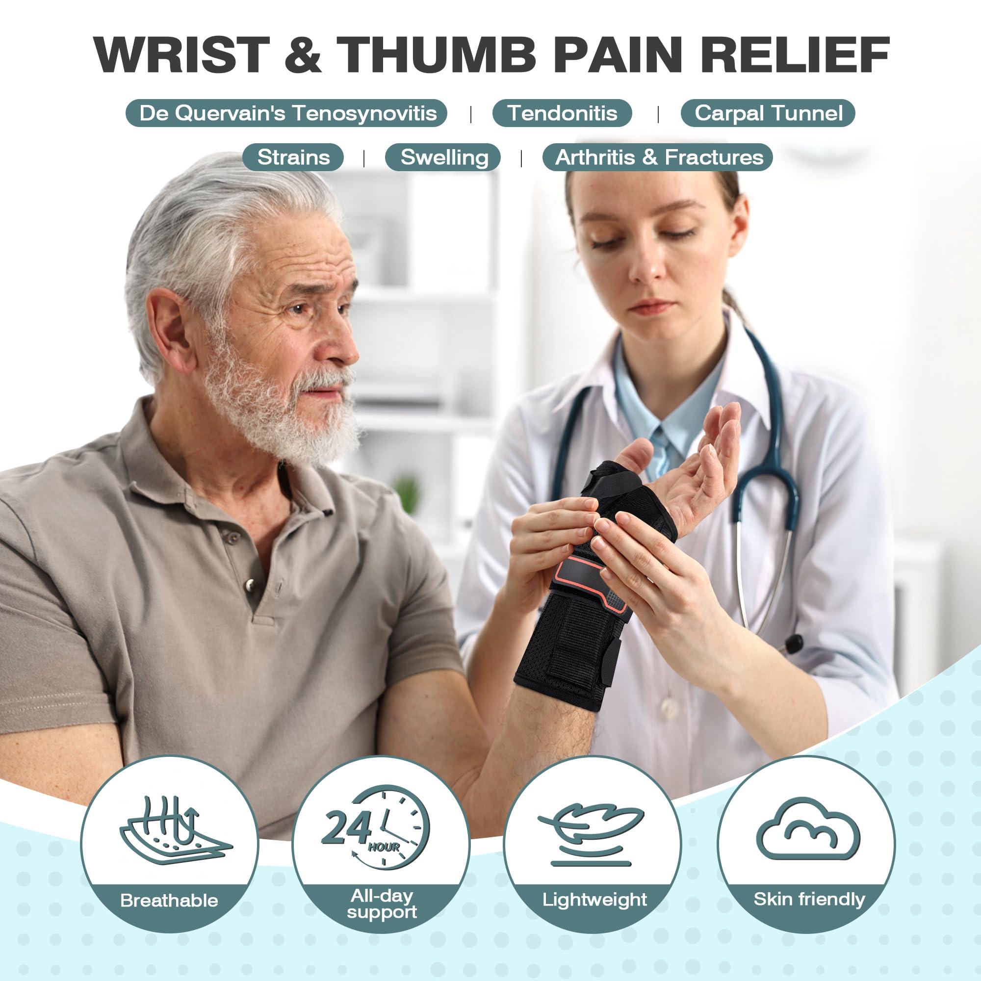 Medibot Medibot Wrist Brace & Thumb Spica Splint, for De Quervain's Tenosynovitis, Tendonitis, Carpal Tunnel & Arthritis Wrist Support Thumb Splint (Right Hand - Small)