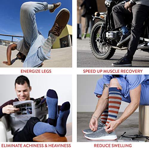 VIM&VIGR VIM & VIGR 30-40 mmHg Medical Grade Compression Socks for Women & Men (Black Solid Moisture Wick Nylon, Large/X-Large (3))