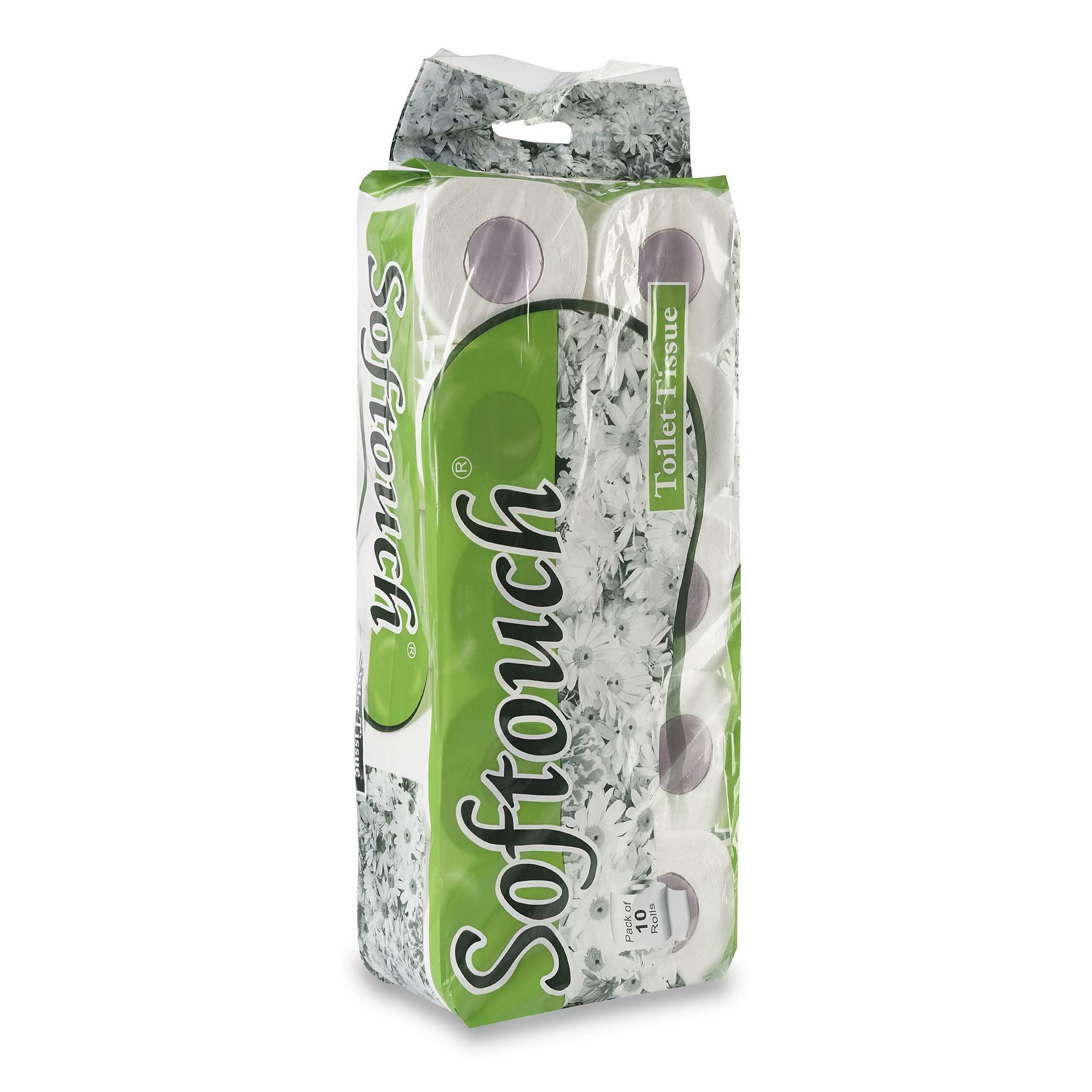 Softouch Softouch 2 Ply Toilet Paper Tissue Roll 10-in-1 set (Multicolour)