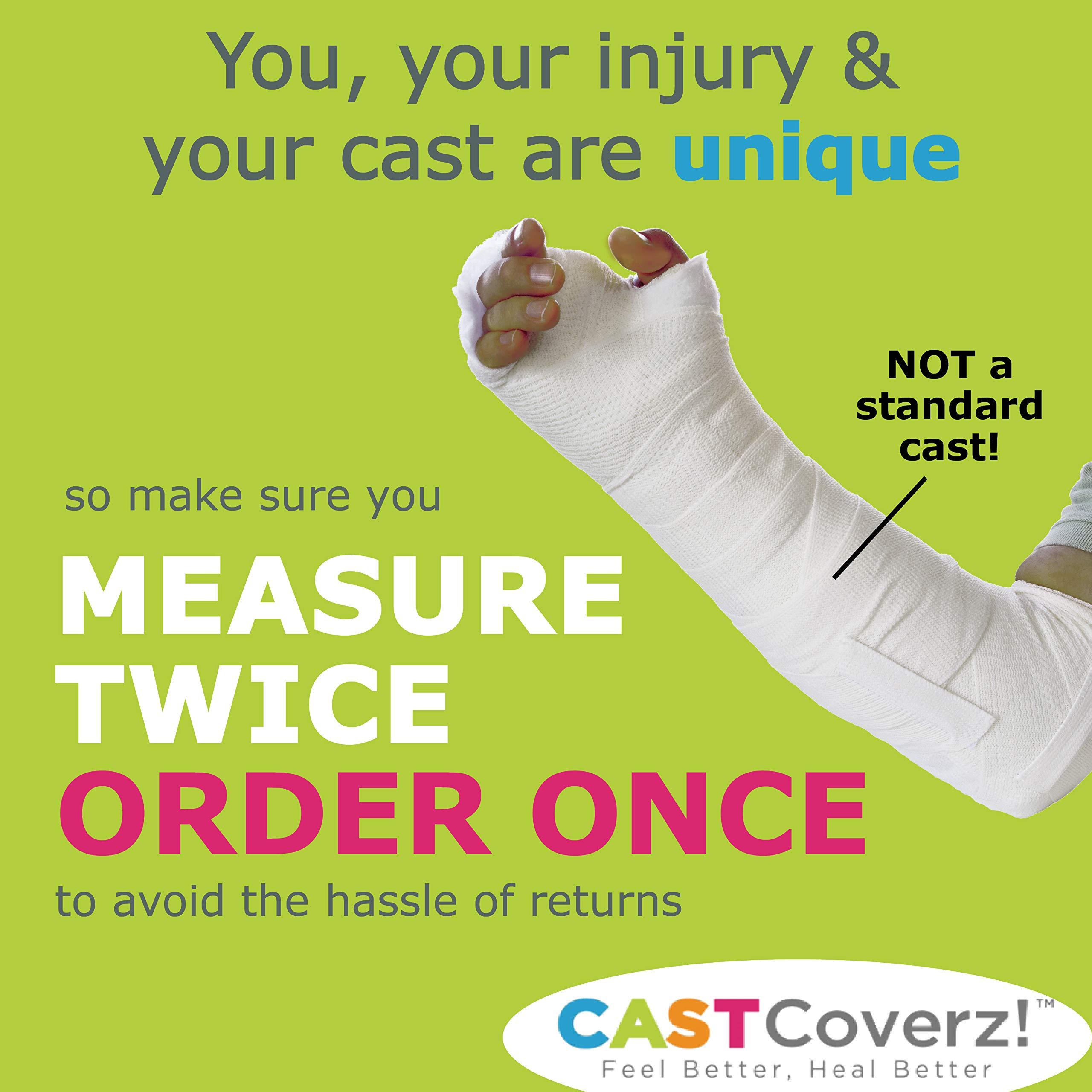 CastCoverz! CastCoverz! Designer Arm Cast Cover - Black - Small Short: 7" Length X 7" Circumference - Removable and Washable - Made in USA