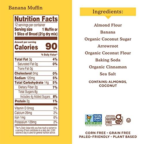 Simple Mills Simple Mills Almond Flour Baking Mix, Banana Muffin & Bread Mix - Gluten Free, Plant Based, Paleo Friendly, 9 Ounce (Pack of 6)