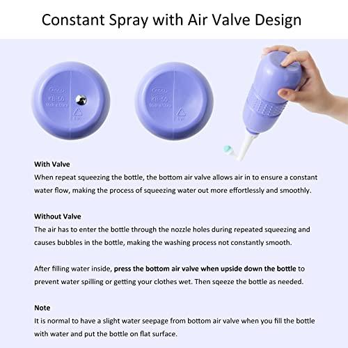 aicci aicci Peri Bottle for Postpartum Care, Portable Travel Bidet for Women, 17oz Large Capacity Perineal Bottle for Feminine Hygiene with Travel Bag and Angled Nozzle (Purple)