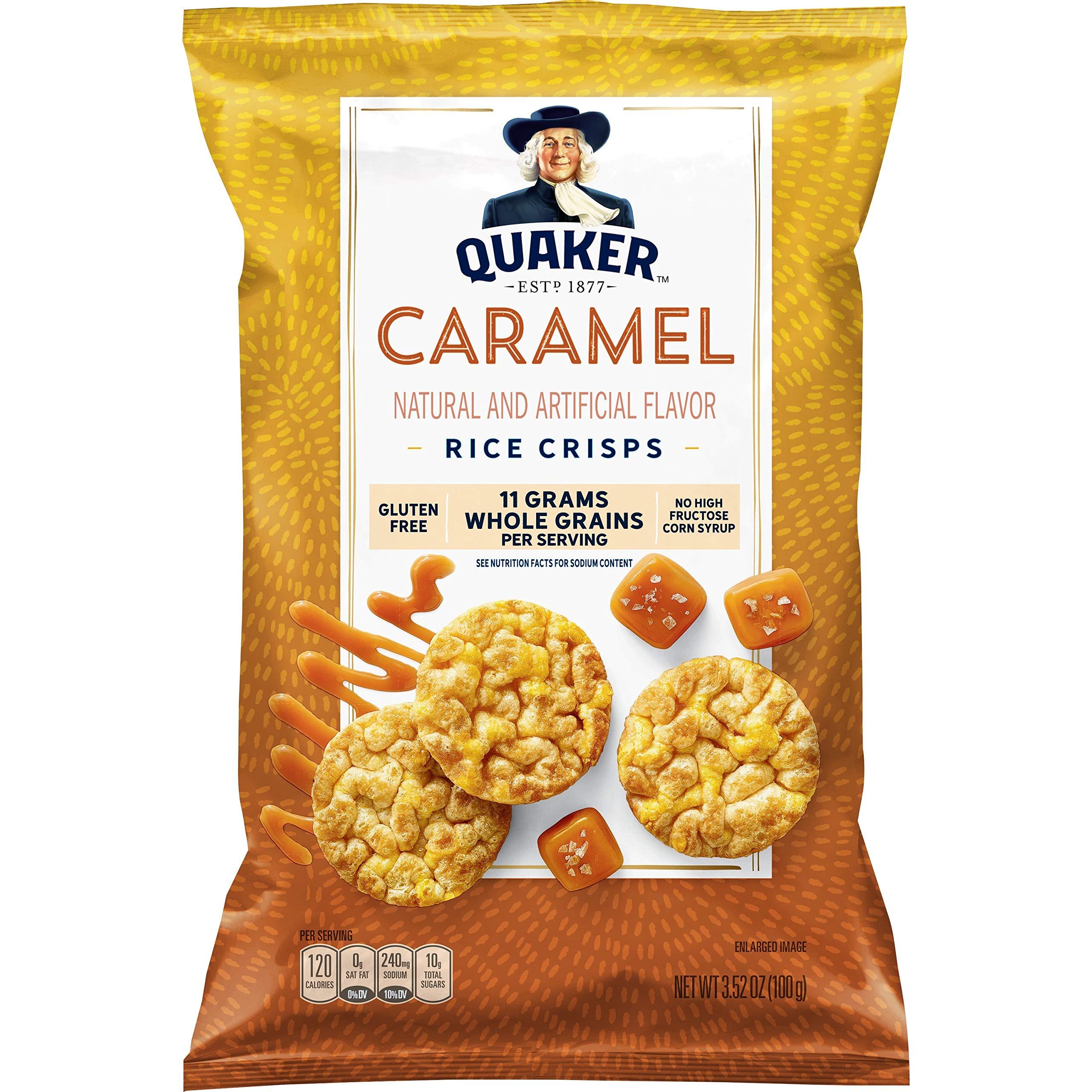 Quaker Quaker Rice Crisps, Caramel, 3.52oz Bag