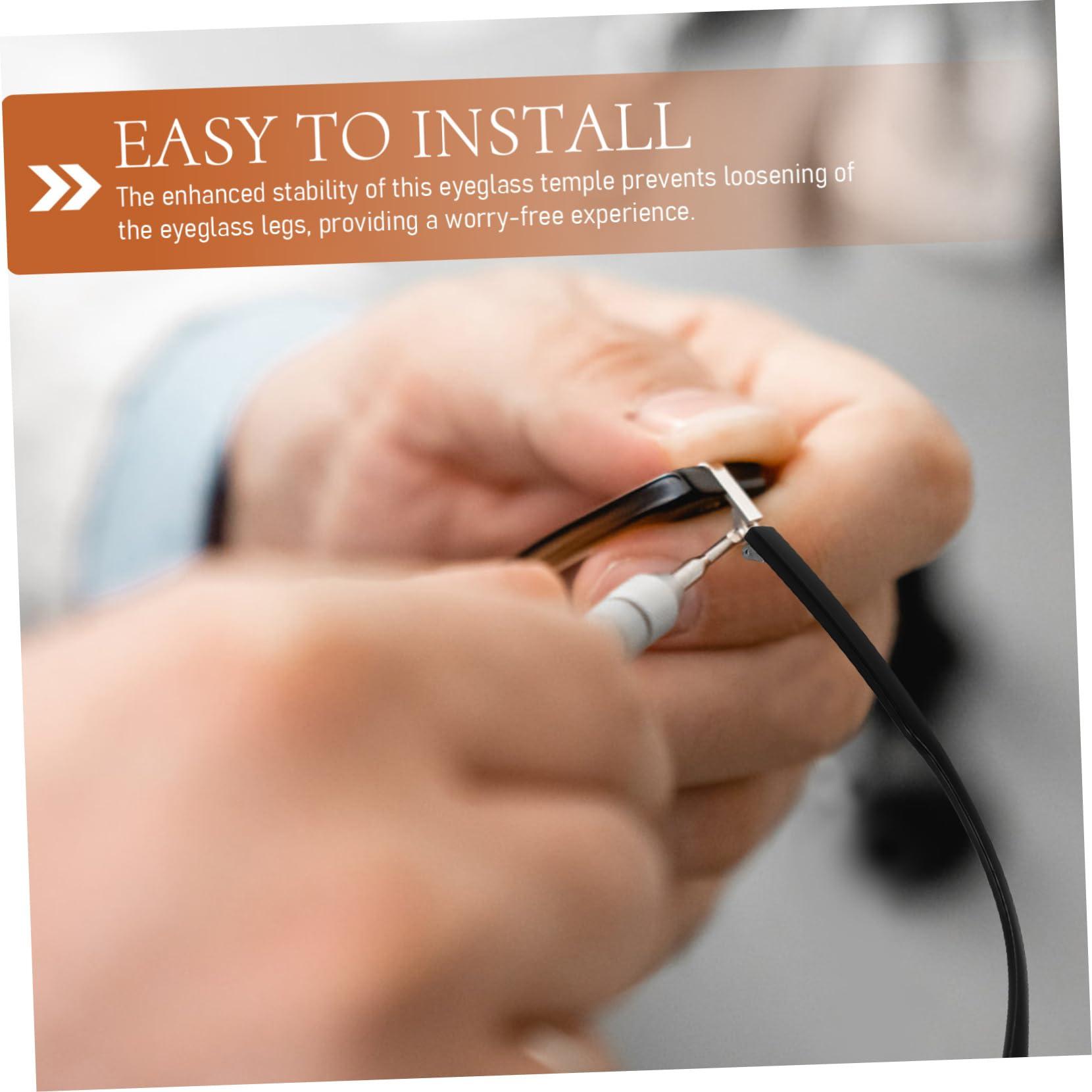 SEWOART SEWOART 1 Pair Glasses Accessories Replacement Glasses Holder Glasses Leg Sunglasses Man Screwdriver Glasses Temple Covers Chain Glasses Cleaning Cloth Car Watch Repair Kit Arm Black Metal