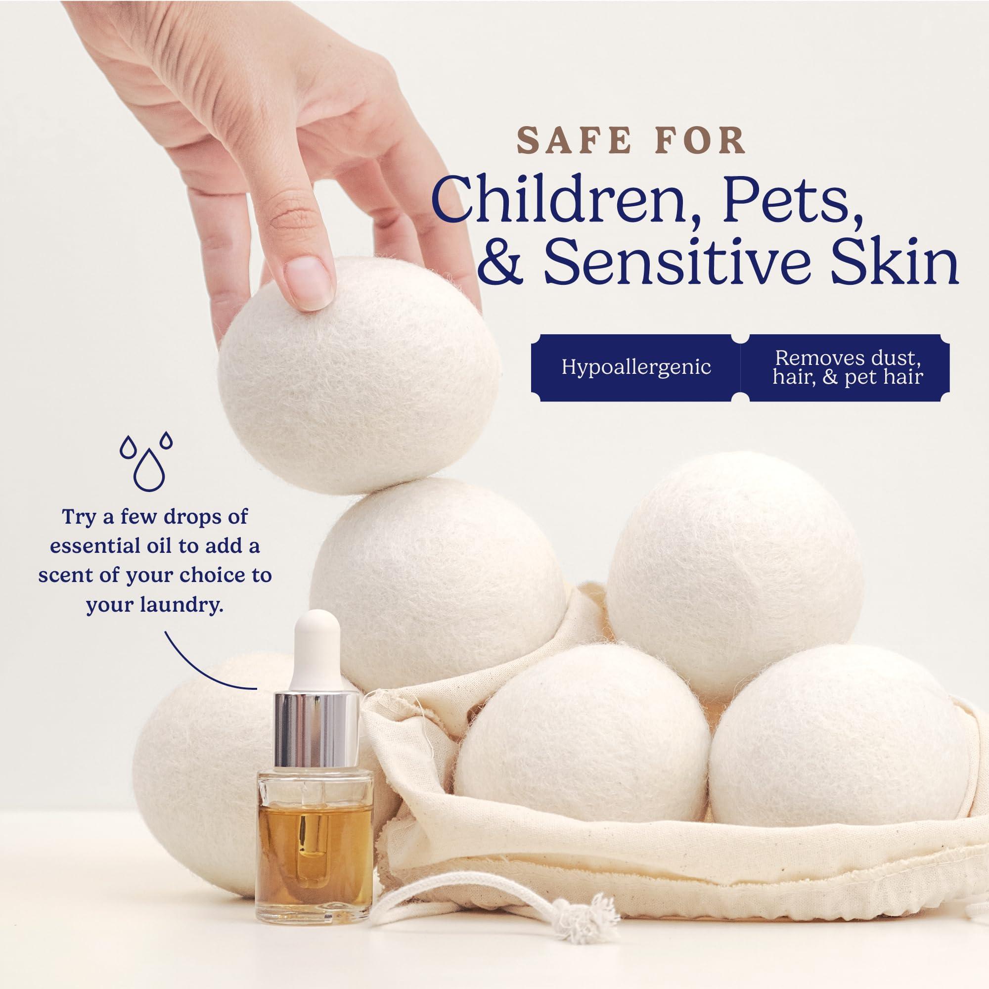 Handy Laundry Handy Laundry Wool Dryer Balls - Natural Fabric Softener, Reusable, Reduces Clothing Wrinkles and Saves Drying Time, Better Alternative to Plastic Balls and Liquid Softener (Pack of 12)