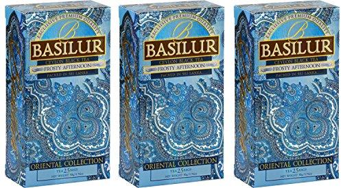 Basilur Basilur "Frosty Aftrnoon" Orintal Tea collection | Ceylon Black tea 25 Count String & Tag tea bags | Pack of 3