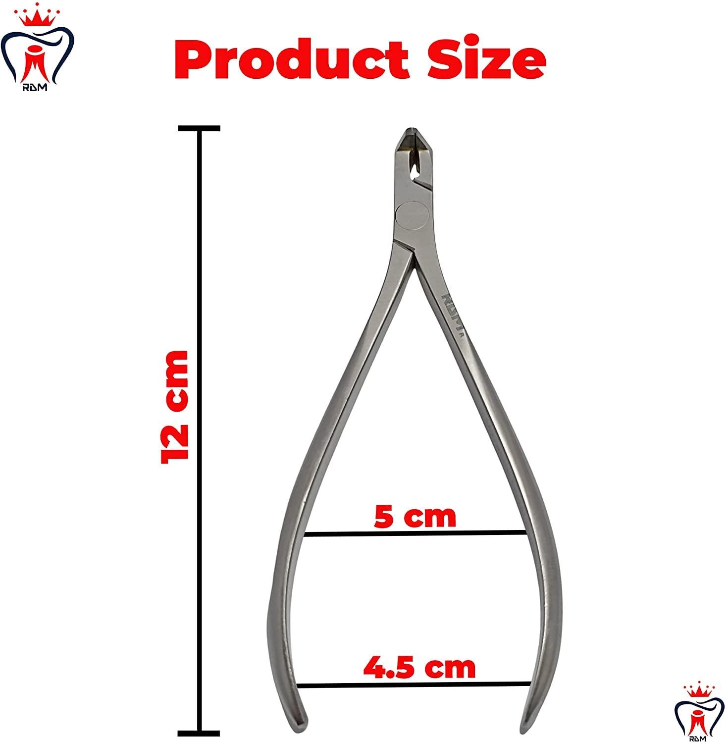 RDM German T.C Micro Miniature Distal End Cutter with Safety Hold,Cut & Hold Hard and Soft Wire Orthodontic Instruments