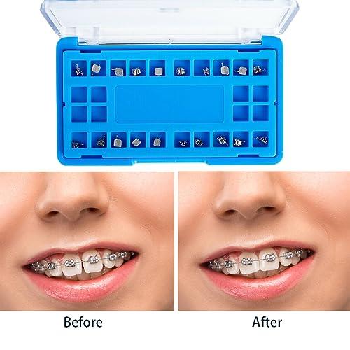EASYTODENTA Dental Orthodontic Self-Ligating Metal Bracket Passive Dental Metal Braces with Open Tools Slot (MBT 022 345 with HOOKS)
