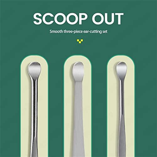 PIPLYKI The Most Professional Ear Cleaning Master in 2023 - Ear Cleaner Tool Set, Earwax Cleaning Tool 6-Piece Set with PU Leather, Spiral Design Stainless Steel Earwax Removal Kit (Purple)