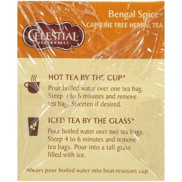 Celestial Seasonings Celestial Seasonings Herbal Tea Bengal Spice 20 Count Pack of 6