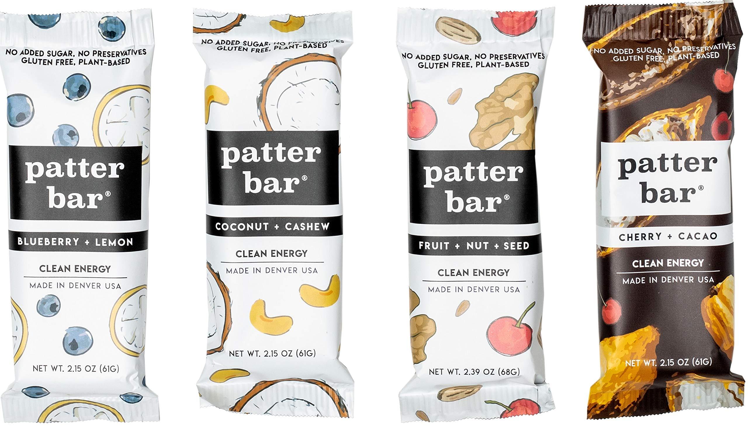 Patter Bar Patter Bar Paleo Bars, Cherry Cacao | Vegan, Whole 30, Paleo, Real Fruit, No Added Sugar, Gluten Free, Dairy Free | Plant Based Energy Bar, Vegan Bars, Cashew Bars, Vegan Protein Bar, 12-Pack
