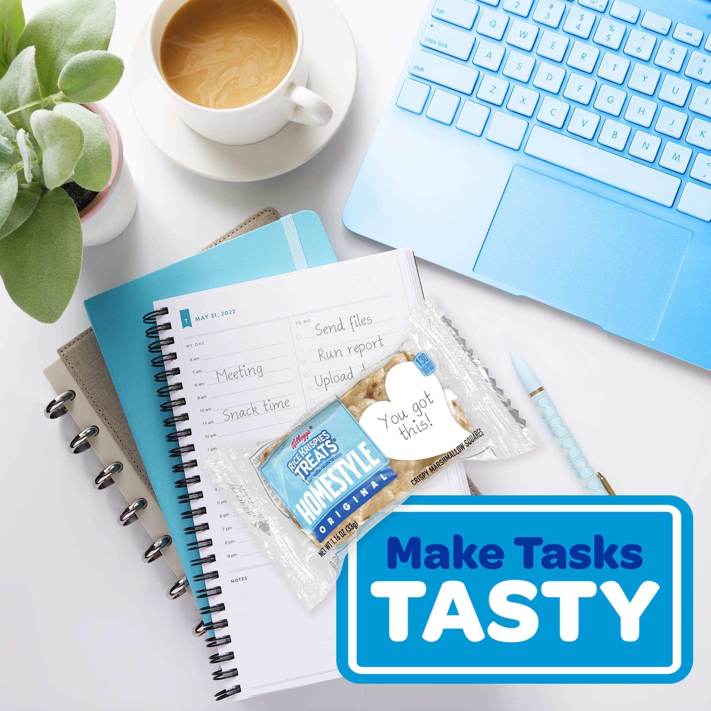 RICE KRISPIES TREATS Rice Krispies Treats Homestyle Crispy Marshmallow Squares, Kids Snacks, Cereal Bars, Original, 6.98oz Box (6 Bars)