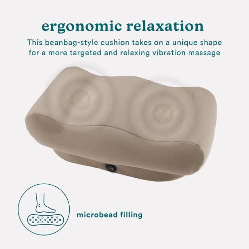 Homedics Homedics Comfy Footrest Massager, Soothes Tired Feet and Toes, Invigorating Vibrations, Beanbag-Style Cushion, Soft Pedestal, Total-Foot Relaxation, One-Switch Controls, for Home or Office