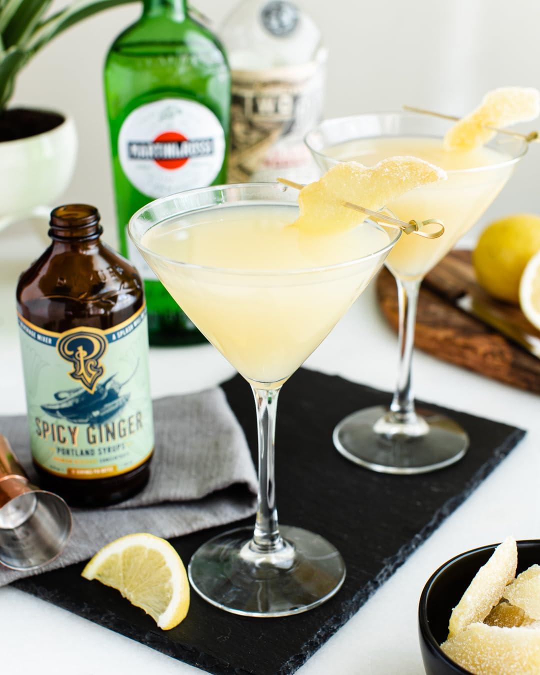 P Portland Syrups Portland Syrups Spicy Ginger Syrup - Extra Spicy Heat and Fresh Ginger Flavor - Premium Beverage Concentrate for Cocktails, Mocktails, Tea, and More - 12 oz with 24 Servings (Pack of 2)