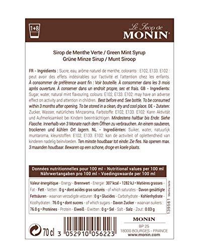 MONIN(model number) Monin - Menthe Verte Green Mint Syrup - 700ml