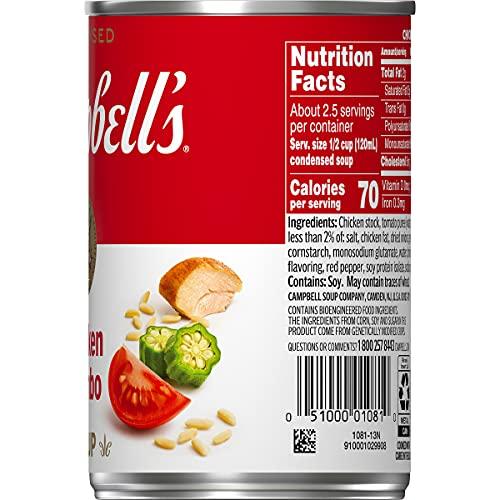 Campbell's Campbell's Condensed Chicken Gumbo Soup, 10.5 Ounce Can (Pack of 12) (Packaging May Vary)