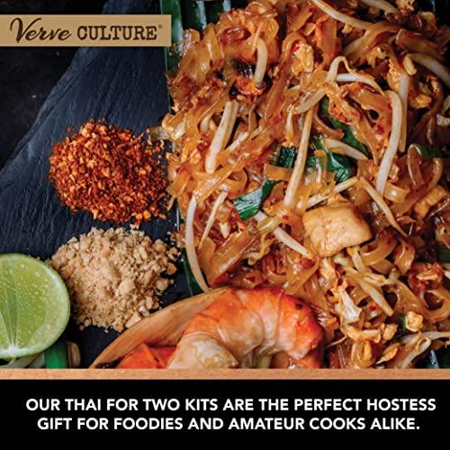 Verve CULTURE Thai for Two Cooking Kit by Verve CULTURE | USDA-Organic Pad Thai Cooking Kit | Authentic Thai Cuisine | Unique Cooking Gift Set | Vegan, Gluten-Free | Made in Thailand |Pack of 3