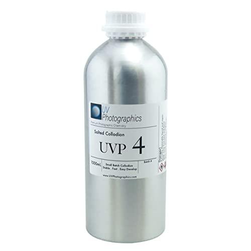 UV Photographics UVP 4 Salted Collodion - Premixed - for Making Wet Plate Tintypes, Ambrotypes, & Glass Negatives (1000mL)