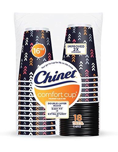 Chinet Chinet Comfort-Cup 108 Count Double-Wall Hot Cups & Lids, 16 Ounce