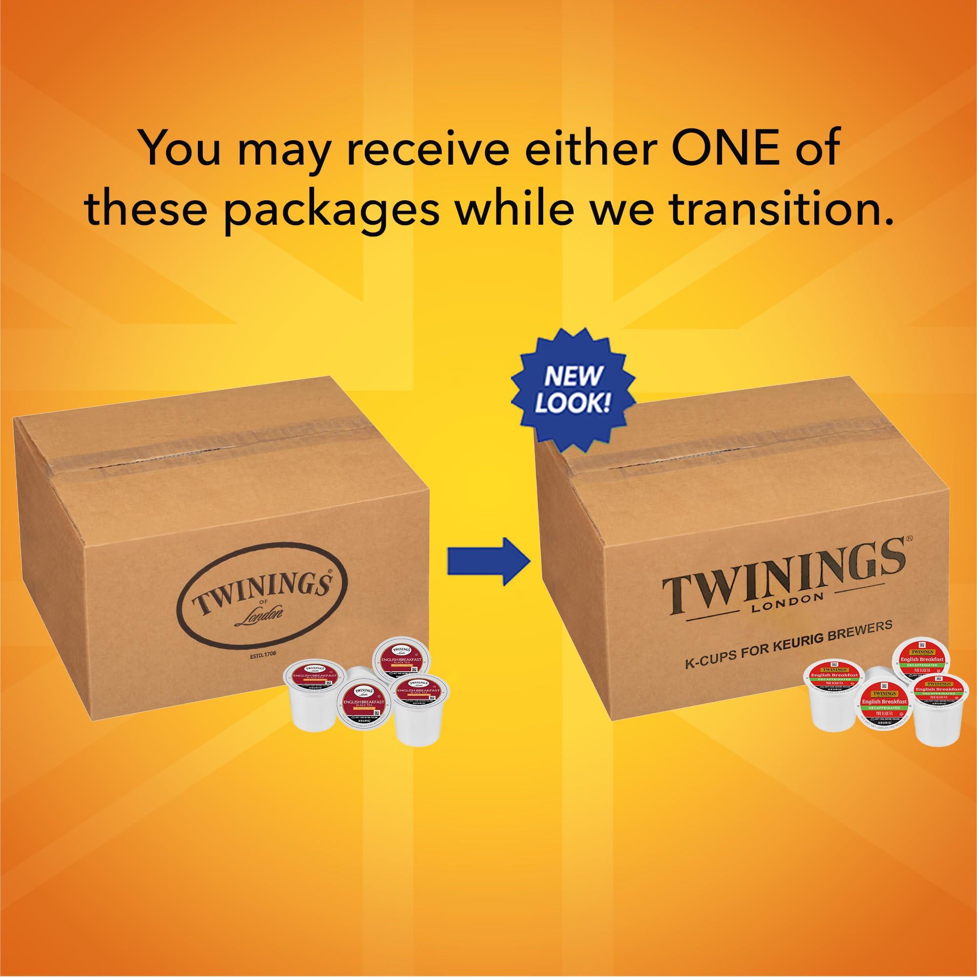 Twinings Twinings Decaffeinated English Breakfast Black Tea K-Cup Pods for Keurig, 56 Count (Pack of 1), Naturally Decaffeinated, Smooth, Flavourful, Robust, Enjoy Hot or Iced | Packaging May Vary