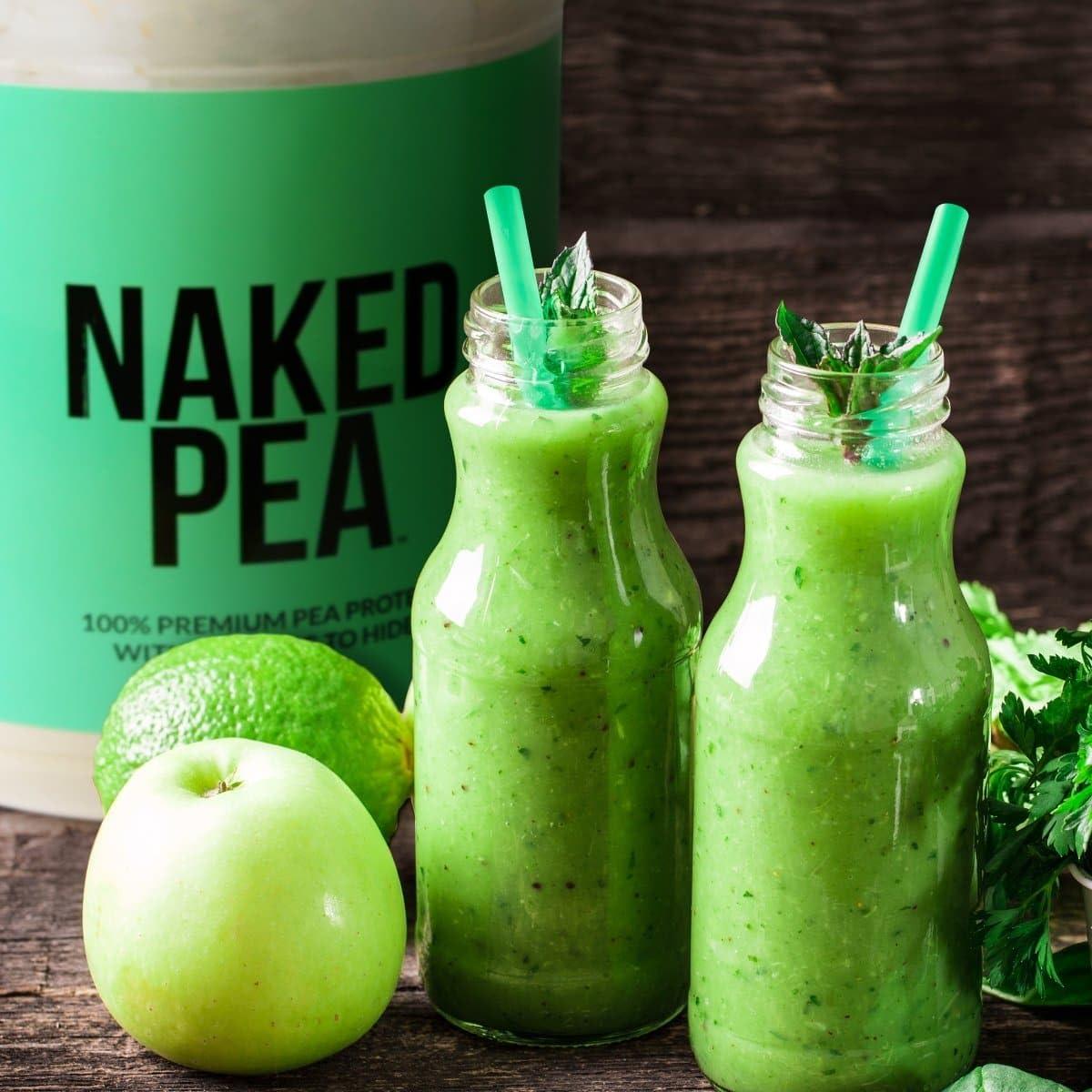 NAKED NAKED Vanilla Pea Protein Isolate from North American Farms, Only 3 Ingredients, Vanilla Vegan Protein, Gluten-Free, Soy Free, GMO Free - 2LB