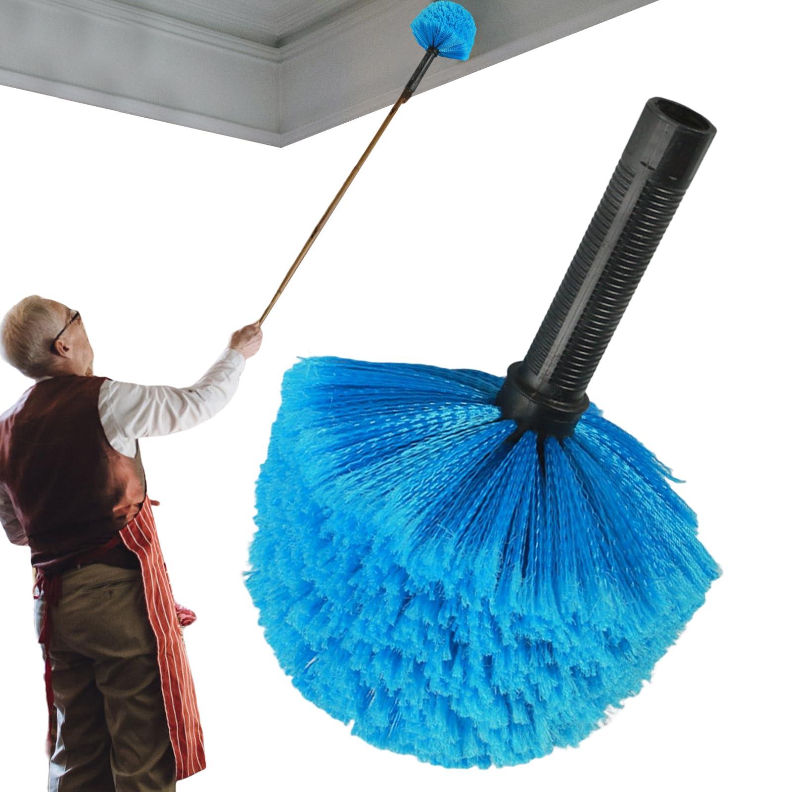 KSIEE Cobweb Duster, Duster for High Ceilings, Walls, Medium Stiff Bristles Cobweb Brush for Outdoor Indoor Cleaning