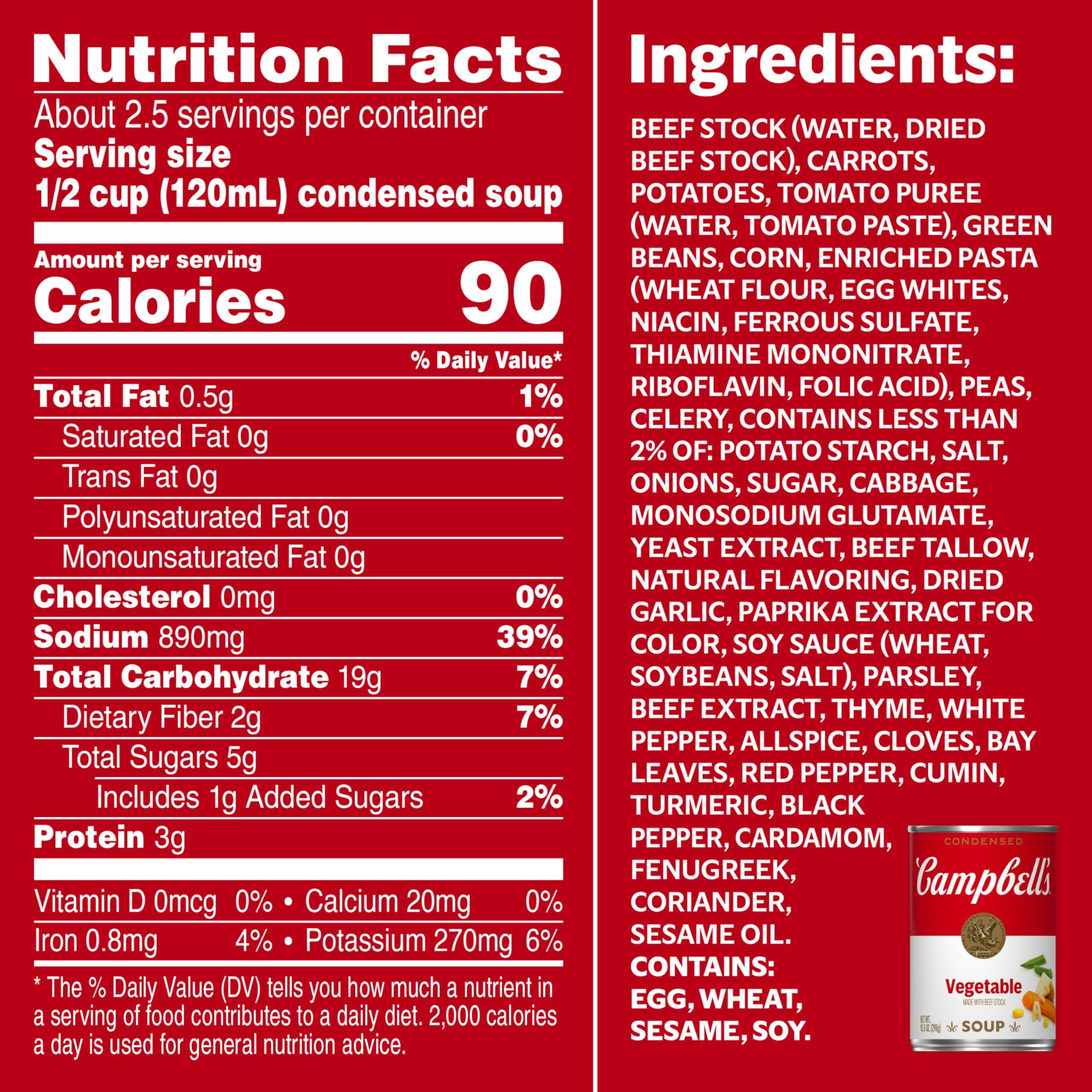 Campbell\'s Campbells Condensed Vegetable Soup, 10.5 Ounce Can