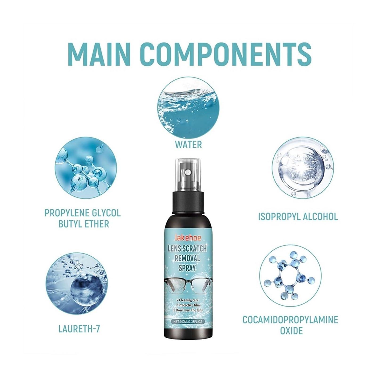 DGDXLMPNR Eyeglass Lens Scratch Remover Spray, Glasses Lens Scratch Remover Spray, Scratch Remover For Sunglasses, Scratch Remover For Eyeglasses, Eyeglass Cleaning Tools For Lenses Screens ( Color : 3 set , Si