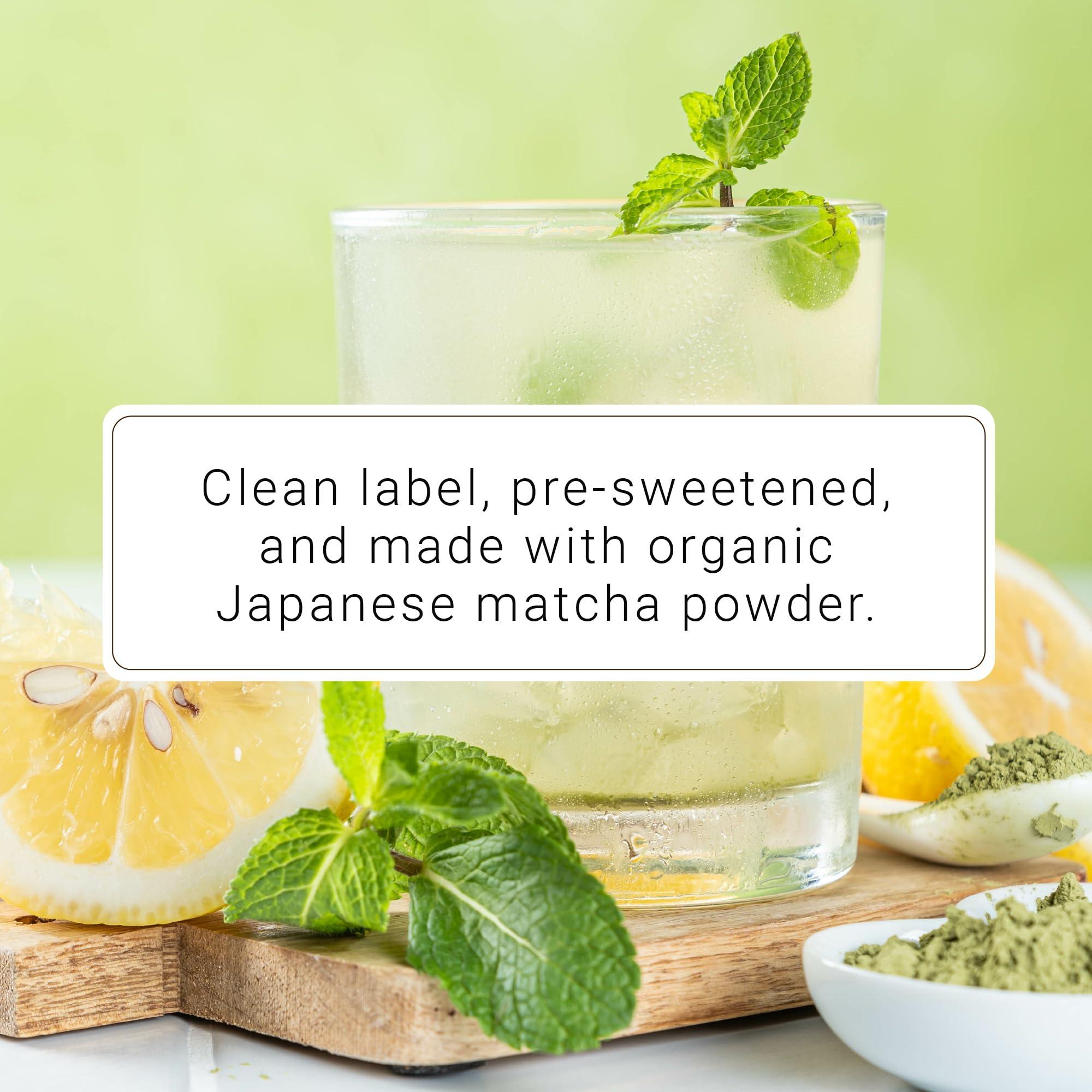 Monin Monin - Matcha Green Tea Concentrate, Made with Organic Japanese Matcha Powder, 40mg Caffeine Per Serving, Great for Matcha Lattes, Lemonades, & Desserts, Non-GMO, Gluten-Free (Plastic, 1 Liter)