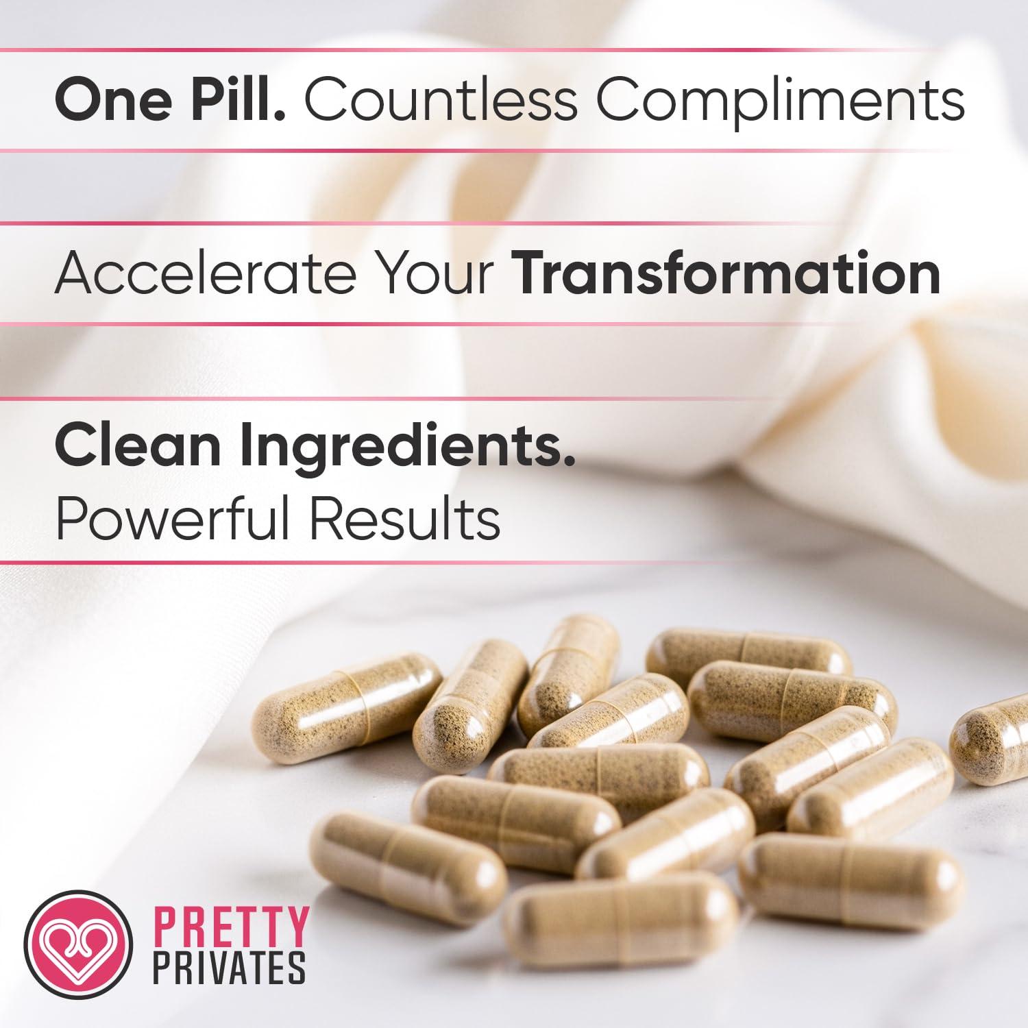 Pretty Privates Pretty Privates Premium Butt Enhancement Pills - Max Boost Glute Growth Supplement to Tighten, Firm and Lift Booty and HIPS - Advance Butt Enhancer Pills to Reduce Sagging - 60 ct