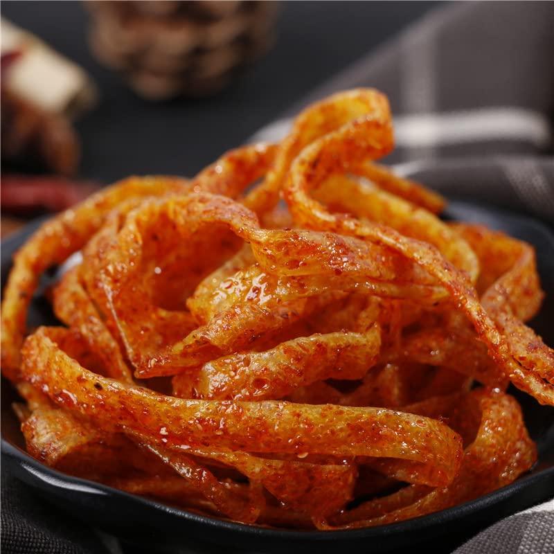 wa sai luo Hunan Latiao, Spicy Stick Super Spicy Strip Small Gluten Spicy Silk, Hot and Sweet Spicy Flavor Chinese Snacks, Instant Snacks (5 bags,18g/Bag)
