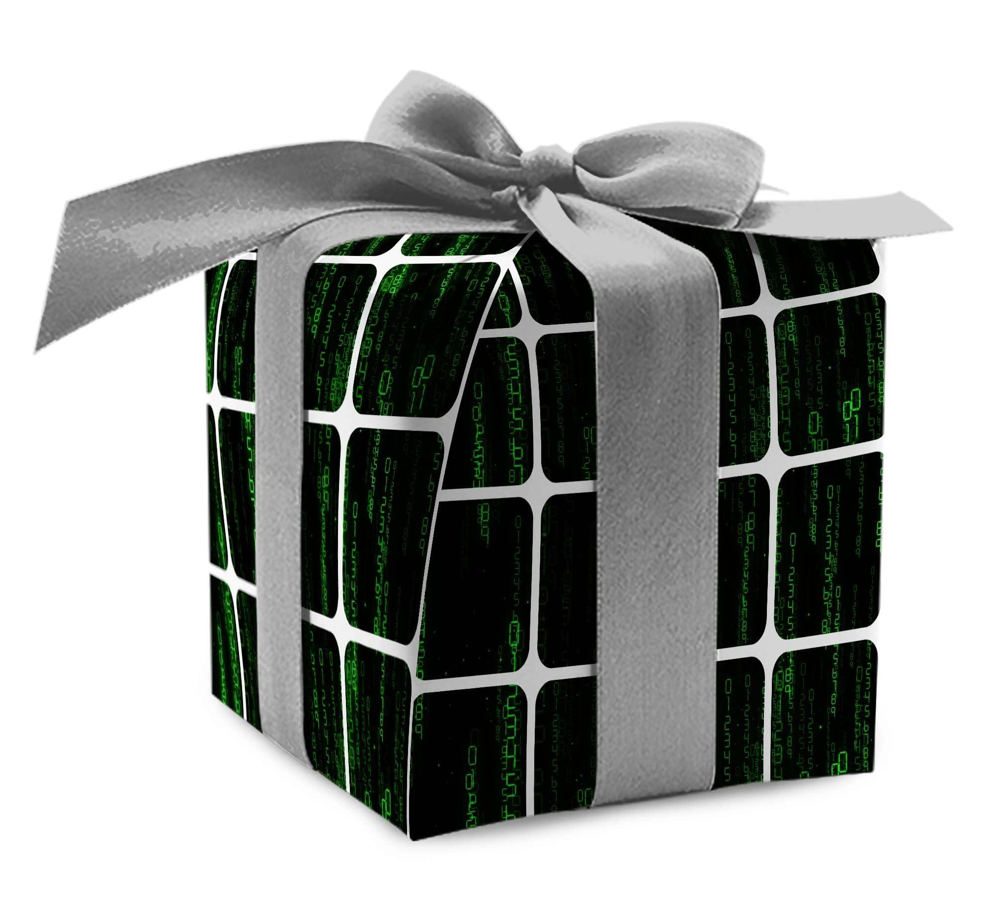 Generic Computer Binary Code Premium Wrapping Paper Roll Gift Wrap Sheet for Christmas Presents Birthday Party Decorations (12 foot x 30 inch roll)