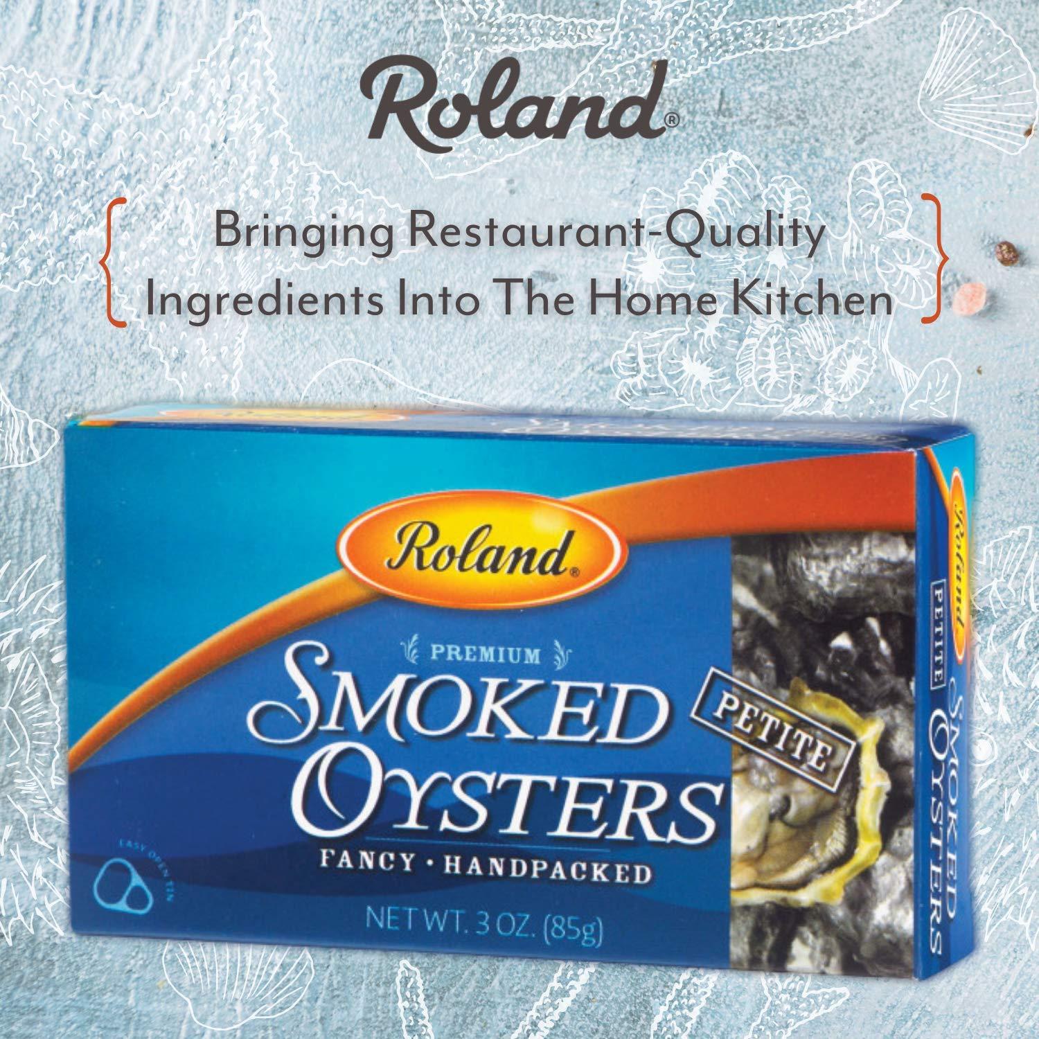 Roland Roland Foods Petite Premium Smoked Oysters in Oil, Wild Caught, 3 Ounce Tin, Pack of 10