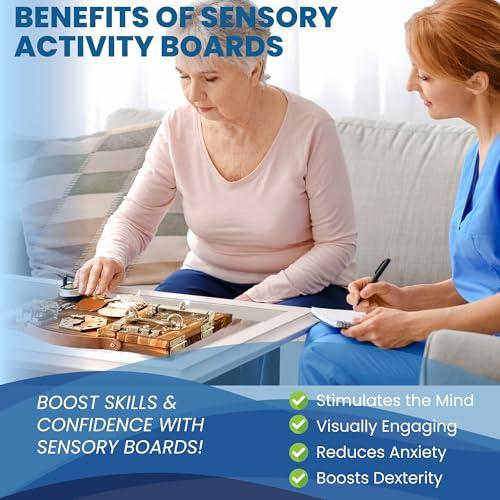 TrenHivSto Fidget Boards for Adults with Dementia Gadgets Toys for Alzheimers Patients-Fidget Toys for Dementia Adults-Dementia Fidget Toys for Elderly-Gifts for People with Dementia Fidget Toys Patients