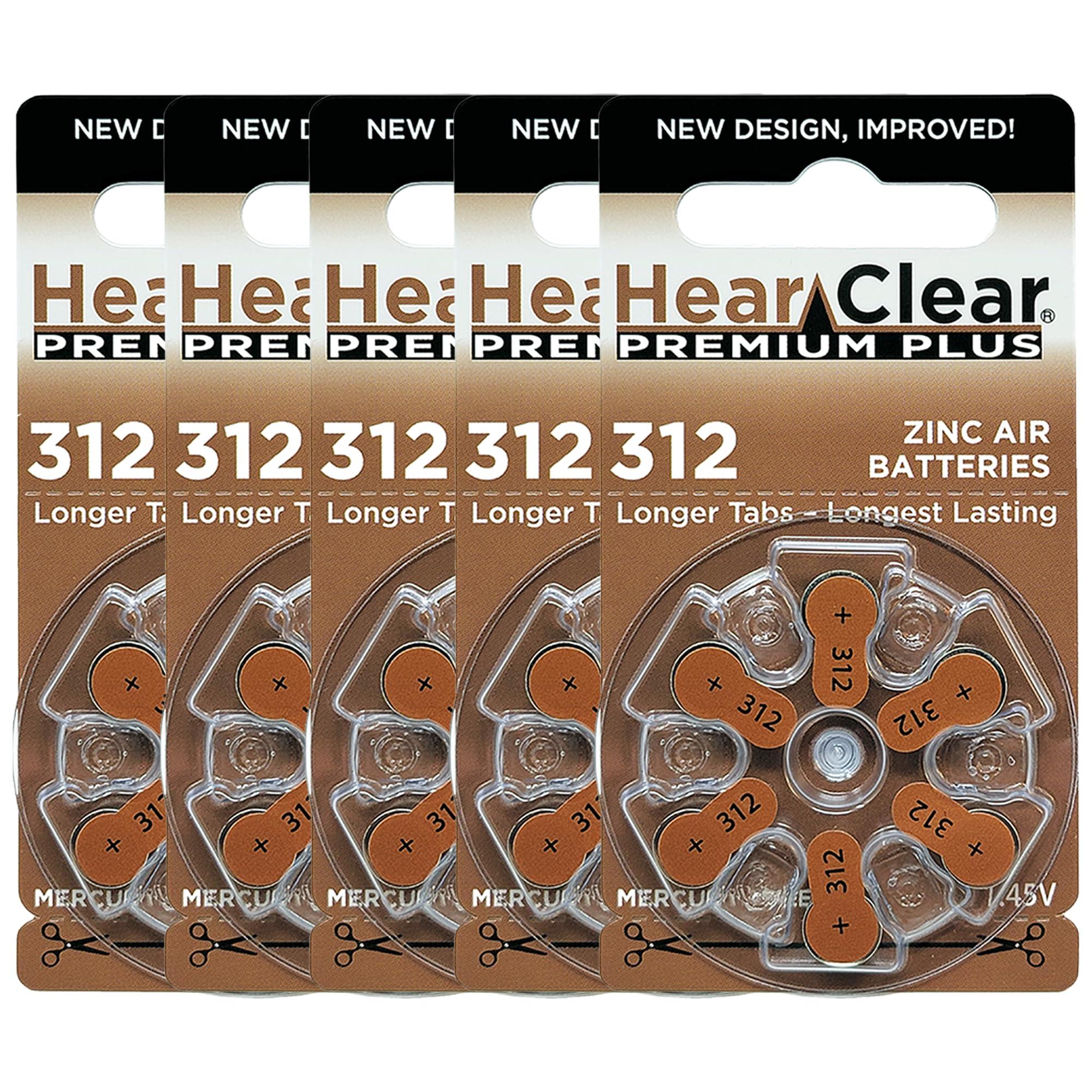 Hear Clear HearClear Size 312 PR41 Hearing Aid Batteries Brown Tab (30 Batteries)