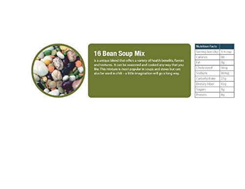 Treasured Harvest 16 Bean Soup Mix - 16 Bean Variety - 25 lb. Bag