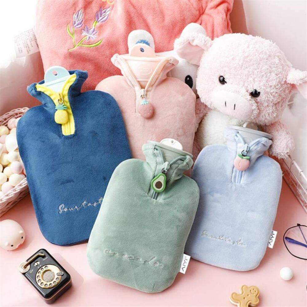 YUEHAN Hot Water Bottle Hand Warmers Cartoon Warm Hot Water Bottle Mini Fruits Zipper Portable Plush Washable Water Injection Explosionproof Warm Hand Bag Handwarmer
