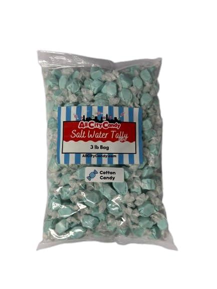 NineLife Basics ACC All City Candy Assorted Salt Water Taffy 3 LB Bags (Cotton Candy)