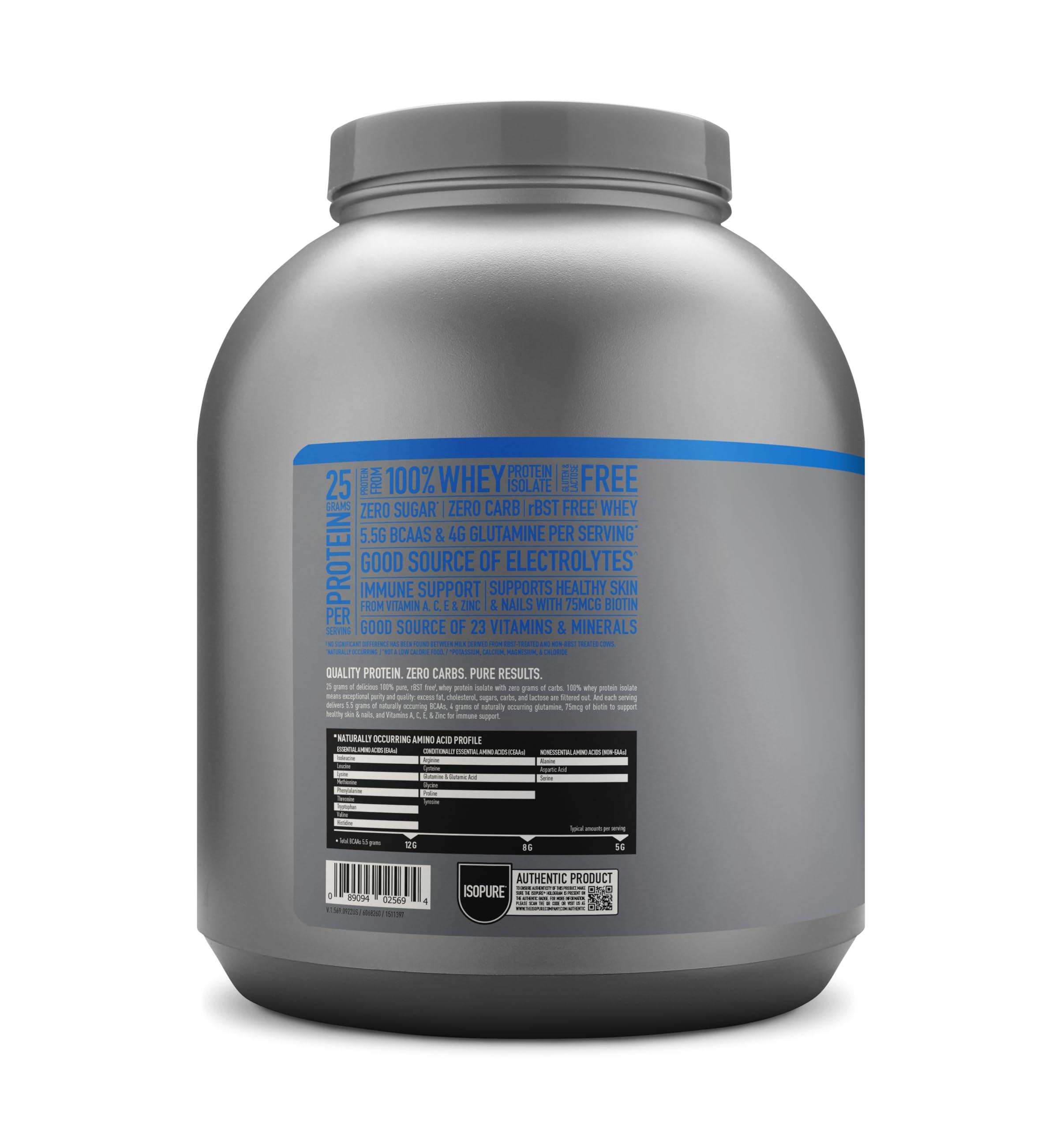 Isopure Isopure, Zero Carb 100% Whey Protein Isolate, Cookies & Cream